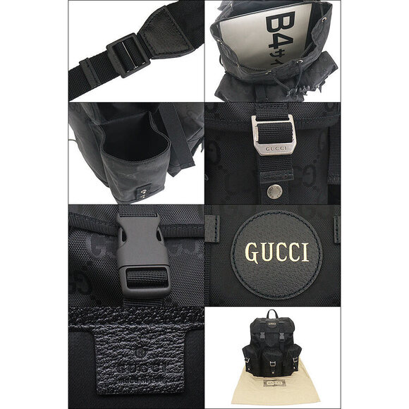 Gucci Backpack Black GG Nylon Logo Patch Crossbody Bag - Picture 3 of 3
